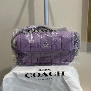 Coach Hailey Lavender Quilted Shoulder Bag NWT